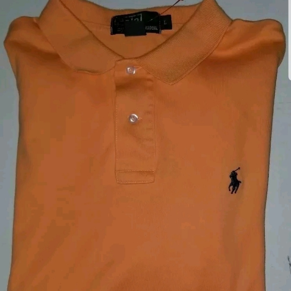 Polo ralph lauren mens large shirt orange
